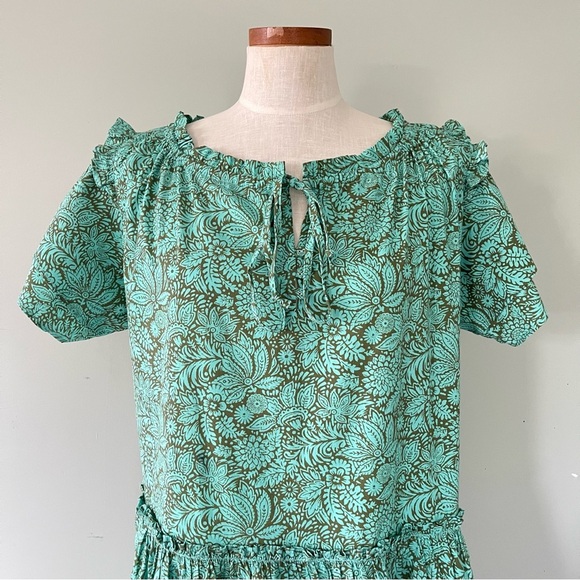 Sundance Jade floral tiered midi dress size medium New - Picture 3 of 8